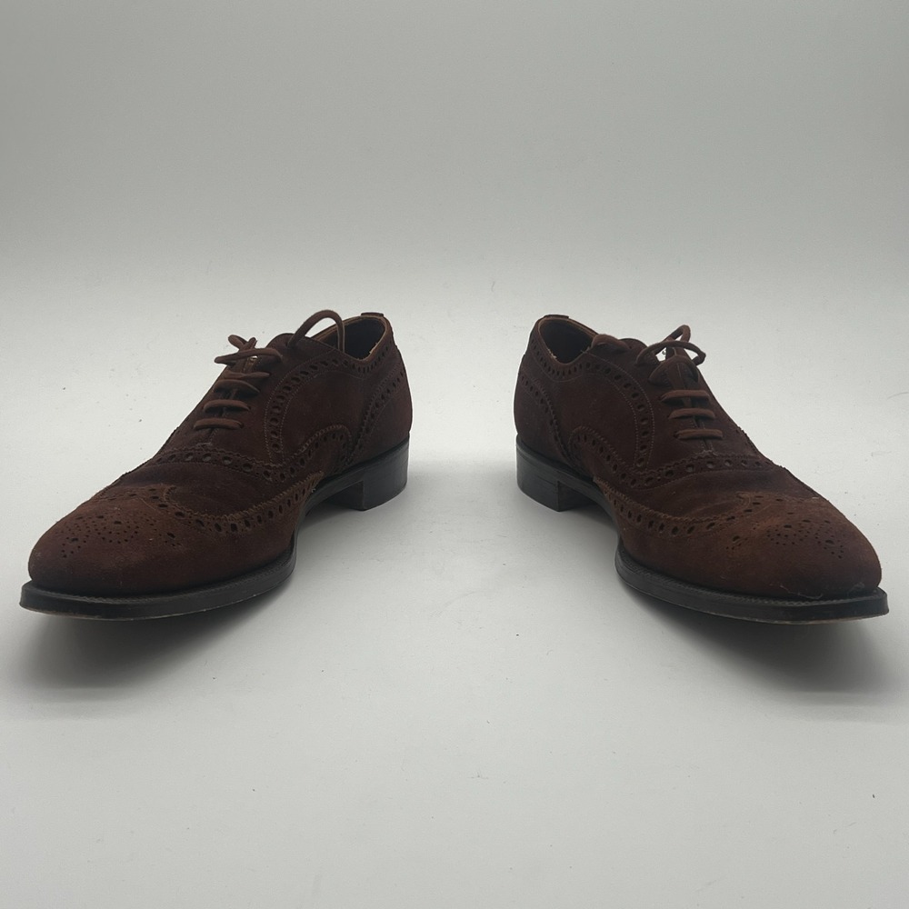 Cole Haan Bench Made England Brown Suede Oxford Shoes Mens Size 11.5 B Brogue